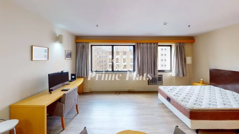 Imagem Flat disponível para locação no Transamérica Executive Jardins, com 28m², 1 dormitório e 1 vaga