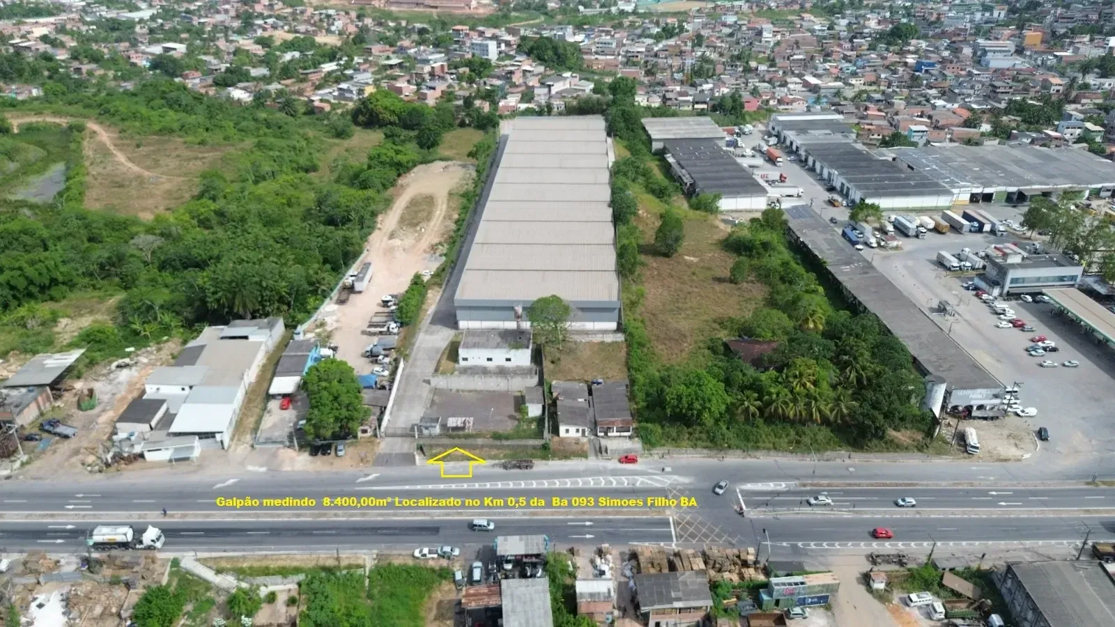 Imagem Galpão para Alugar, 8400 m² em Fazenda Santa Rosa - Simoes Filho