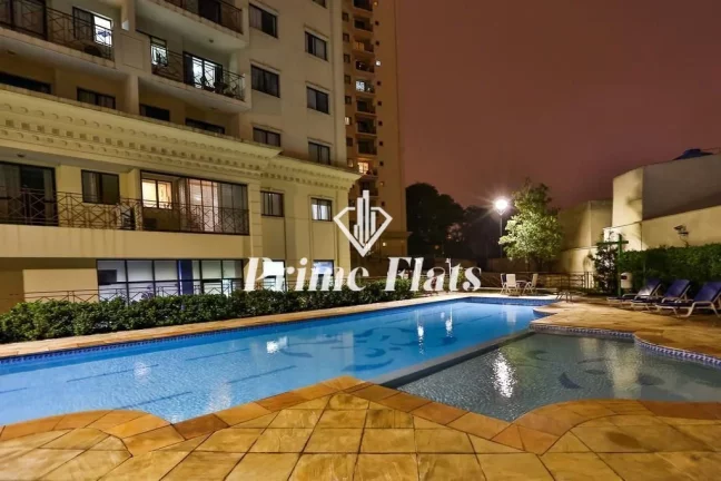 Imagem Flat disponível para locação no Quality Suítes Long Stay Vila Olímpia, com 52m², 2 dormitórios e 1 vaga