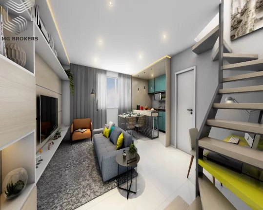 Imagem Lançamento Tijuca, apartamentos 1, 2 e 3 quartos, gardens duplex e lineares, 62 a 83 m², terraço descoberto e vaga.