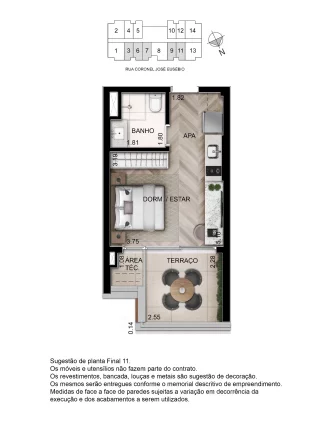 Imagem Studio de Luxo em Condomínio Exclusivo em Higienópolis, São Paulo-SP: 1 Quarto, 1 Banheiro, 31m² de Área.
