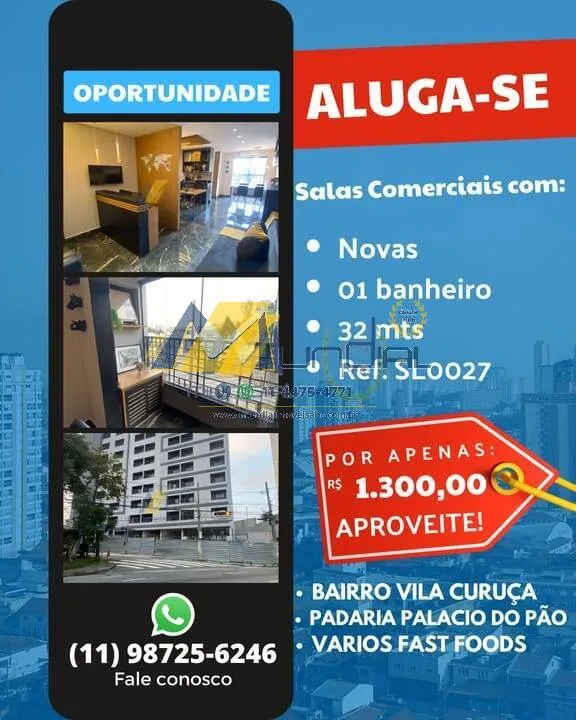 Imagem Salas comerciais prontas em localização estratégica de Santo André.