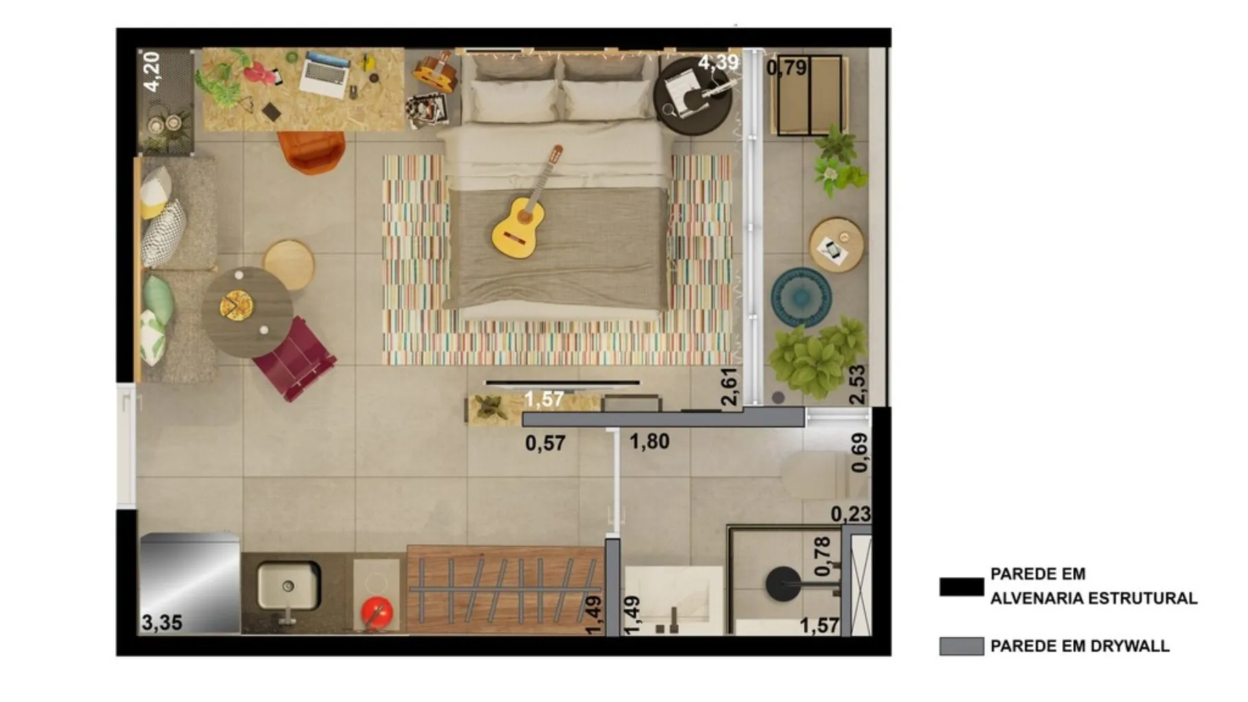 Imagem Apartamento com 1 quarto a venda em Santa Cecília São Paulo SP, comprar Apartamento com 1 dormitório a venda em Santa Cecília São Paulo SP, ap studio