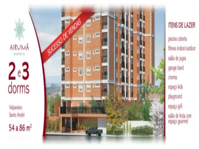 Imagem Apartamento à venda na Vila Valparaíso, Santo André-SP: 3 quartos, 1 suíte, 2 banheiros, 2 vagas na garagem! Condomínio Airumã.