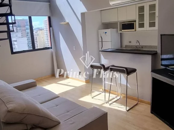 Imagem Flat disponível para locação no Condominio Edifício York Duplex Residence, com 41m², 1 dormitório e 1 vaga de garagem
