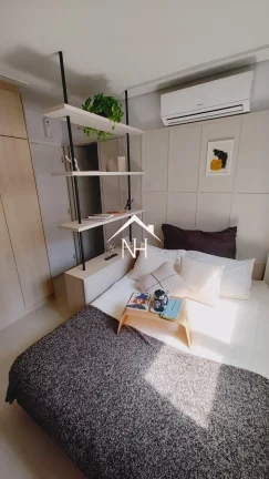 Imagem apartamento de 46m c/1 suíte,1 vaga, varanda, Lounge, Coworking, fitness, lavanderia, bar lounge, solarium, piscina, spa, churrasqueira, lavanderia