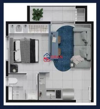 Imagem Studio com vaga de garagem no Vila Izabel - Curitiba/PR