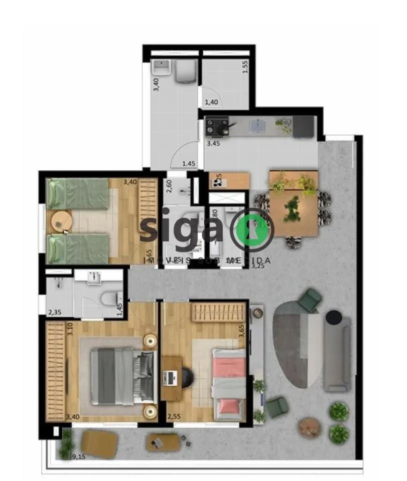 Imagem Apartamento para venda em Pinheiros 03 dormitórios, São Paulo - SP
