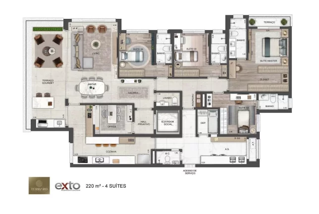 Imagem TERRARO VILA ROMANA - EXTO - Aptos de 220 e 238m², no ponto mais nobre da Vila Romana!!