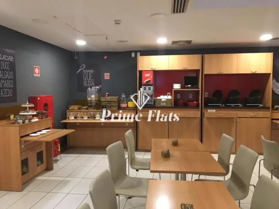 Imagem Flat disponível para venda no Íbis Santos, com 18m², 1 dormitório e 1 vaga