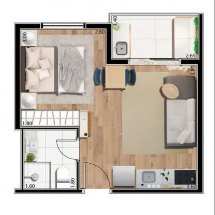 Imagem Apartamento com 1 Quarto à Venda, 32 m² em Parada Inglesa - São Paulo