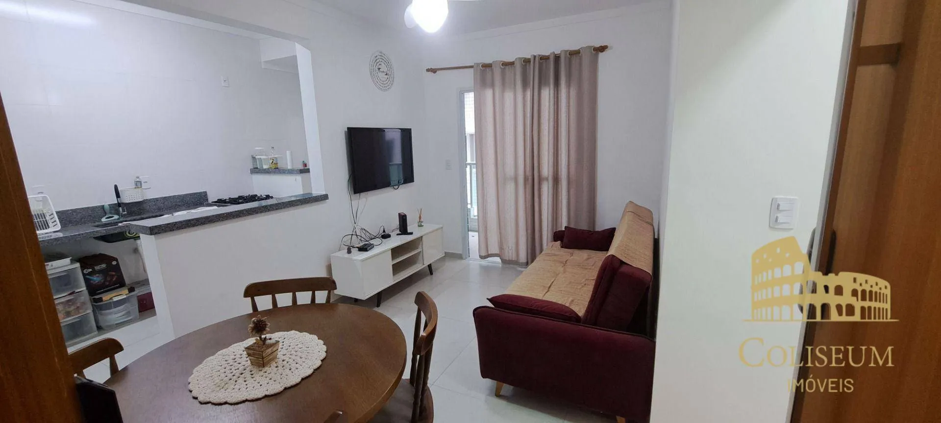 Imagem Apartamento com 1 dormitório à venda, 45 m² por R$ 385.000,00 - Canto do Forte - Praia Grande/SP