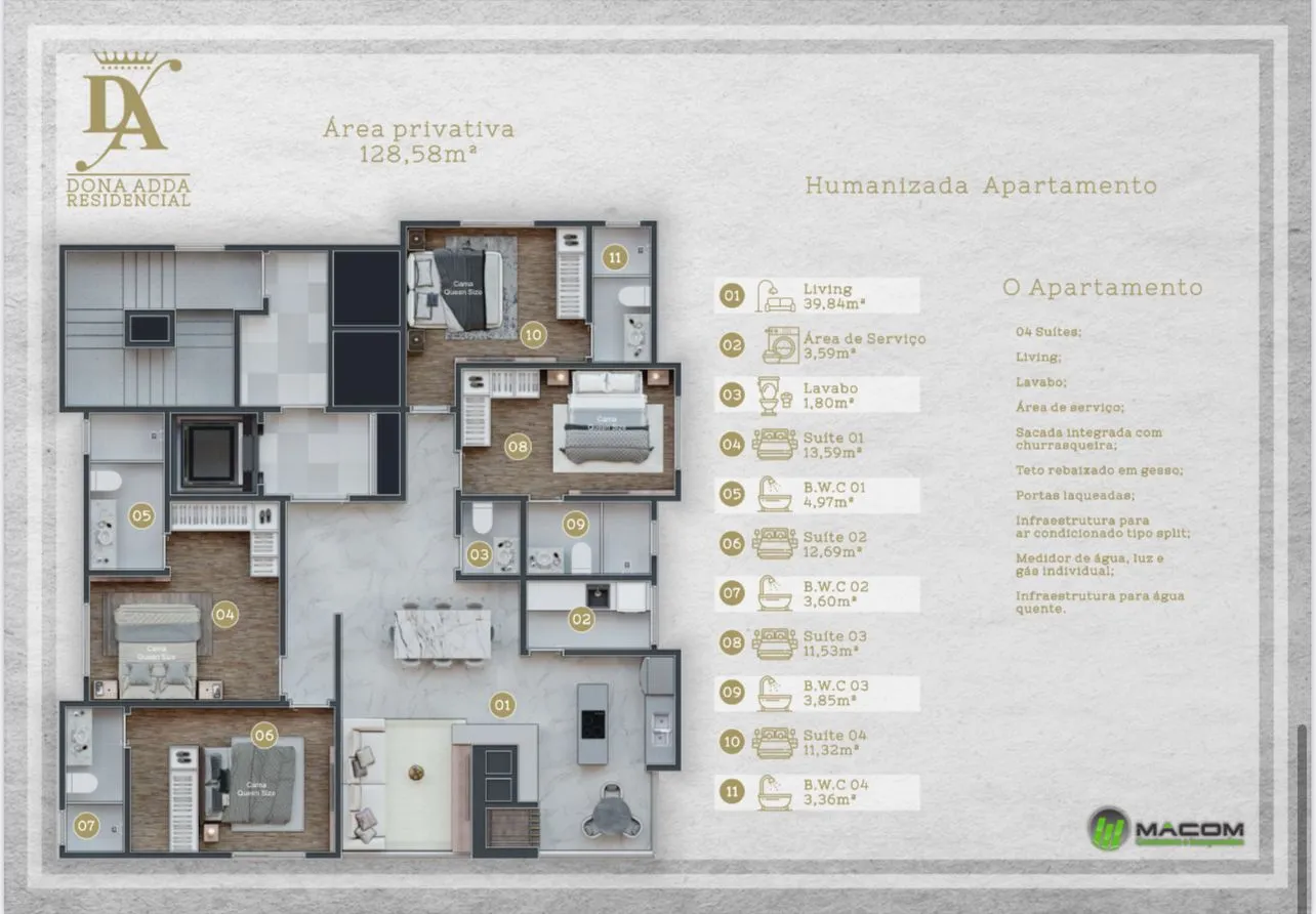 Imagem Apartamento à venda com 130m2 por R$ 3.400.000,00