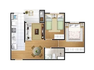 Imagem Apartamento 2 quartos em Vila Pires Santo André Sp, comprar apartamento 2 dormitórios em Santo André SP, apartamento para venda em Santo André SP, ap