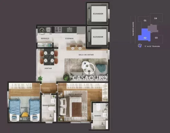 Imagem Cobertura à venda, 113 m² por R$ 1.376.000,00 - Serra - Belo Horizonte/MG