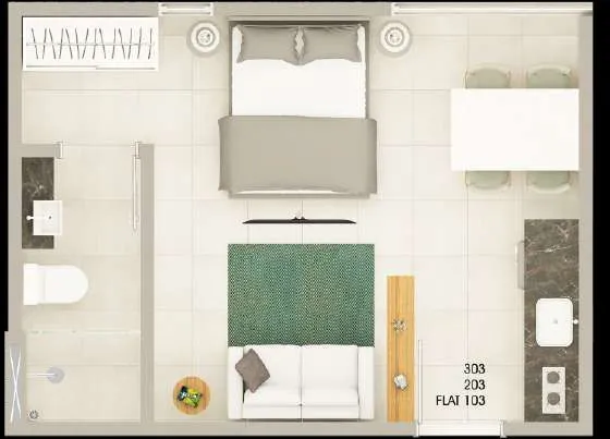 Imagem Flat para alugar, 26 m² por R$ 2.650,00/mês - Jardim Oceania - João Pessoa/PB