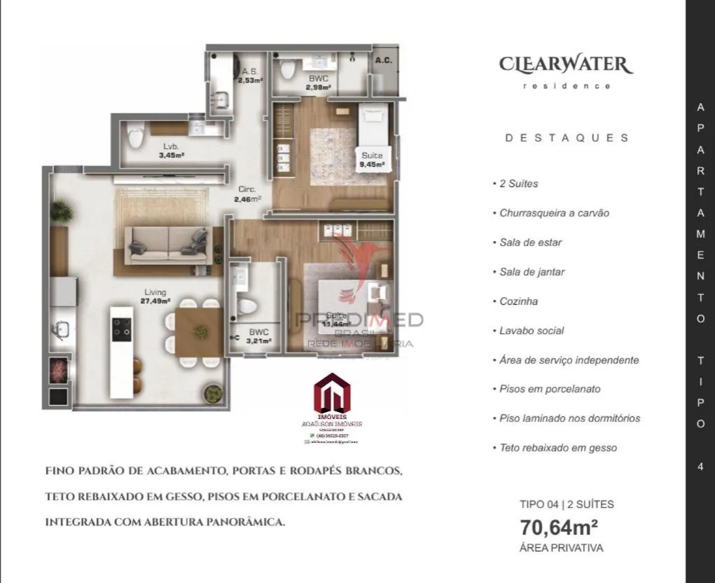 Imagem Apartamento á venda no Clearwater Residence Camboriú SC BRASIL