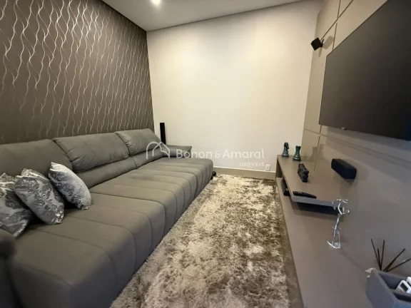 Imagem Casa à venda no Condomínio Athenas, em Paulínia, com design moderno, o imóvel apresenta um conce...