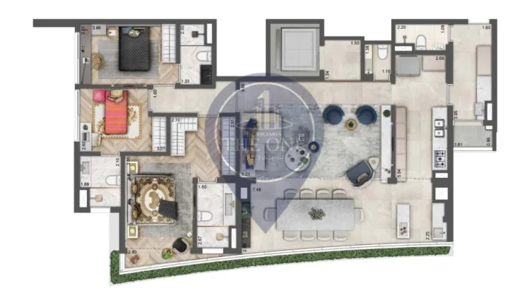 Imagem Imperdível apartamento de alto padrão em Moema, São Paulo-SP: 3 quartos, 3 suítes, 2 salas, 5 banheiros, 2 vagas, 150m².