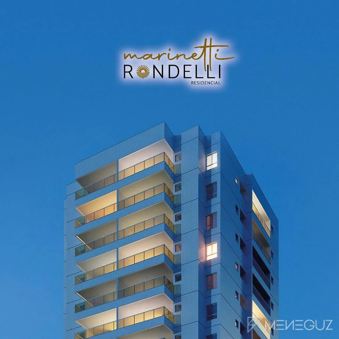 Imagem Marinetti Rondelli - Lançamento na Praia do Morro, com apartamentos a venda de 2 quartos, a uma quadra do mar e lazer completo