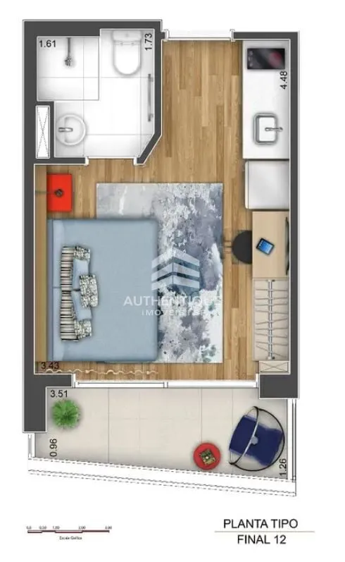 Imagem Setin Downtown Estação da Luz - Apartamento à venda no bairro Centro - São Paulo/SP, Zona Central