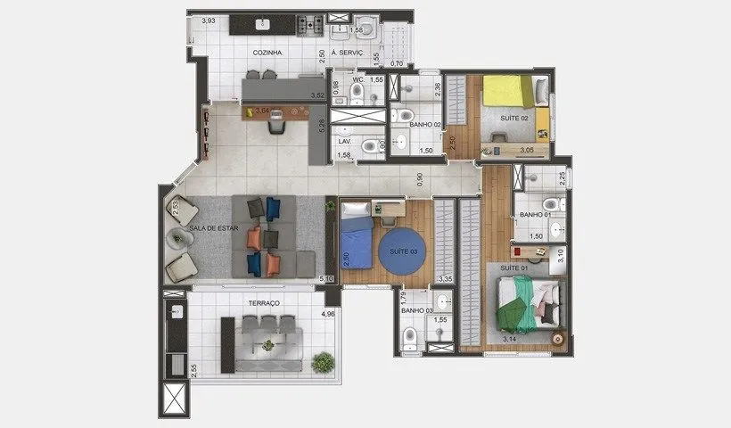 Imagem Apartamento com 3 dormitórios à venda por R$ 1.007.000,00 - Macedo - Guarulhos/SP