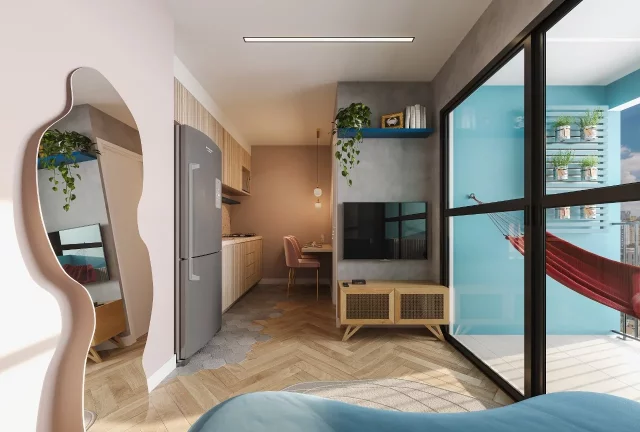 Imagem NURBAN LIBERDADE - VITA URBANA - Studios de 24m² com sacada, a 10 minutos a pé do Metrô São Joaquim!