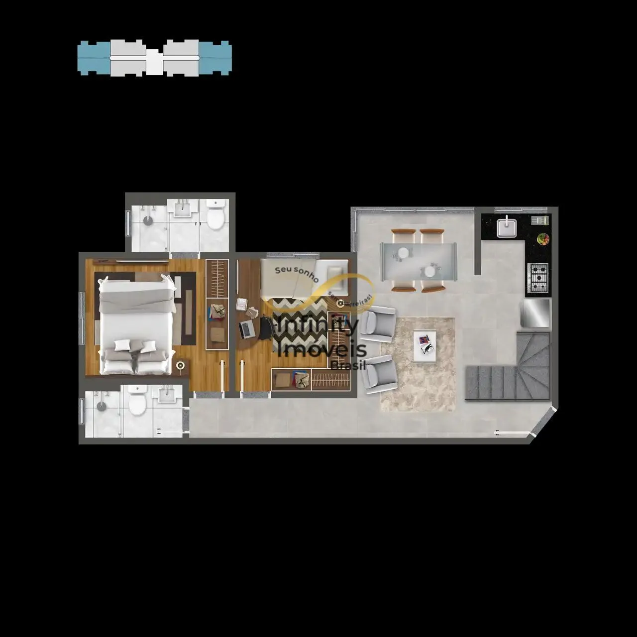 Imagem Station Tower Residence - Apartamento à venda no bairro Fernão Dias - Belo Horizonte/MG