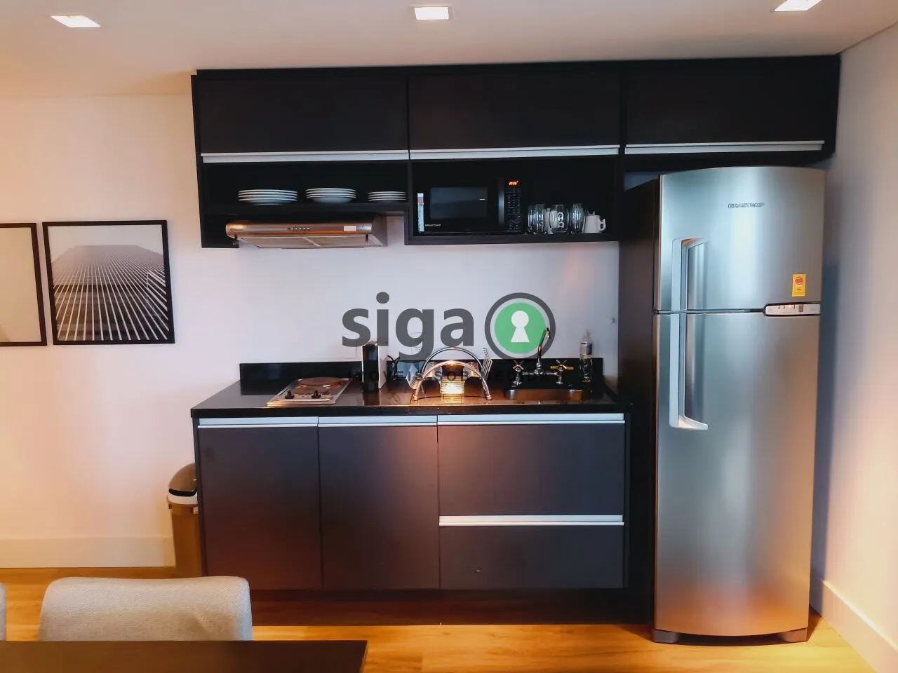 Imagem Apartamento Mobiliado com 1 quarto, 2 banheiros e 1 vaga para alugar no Brooklin