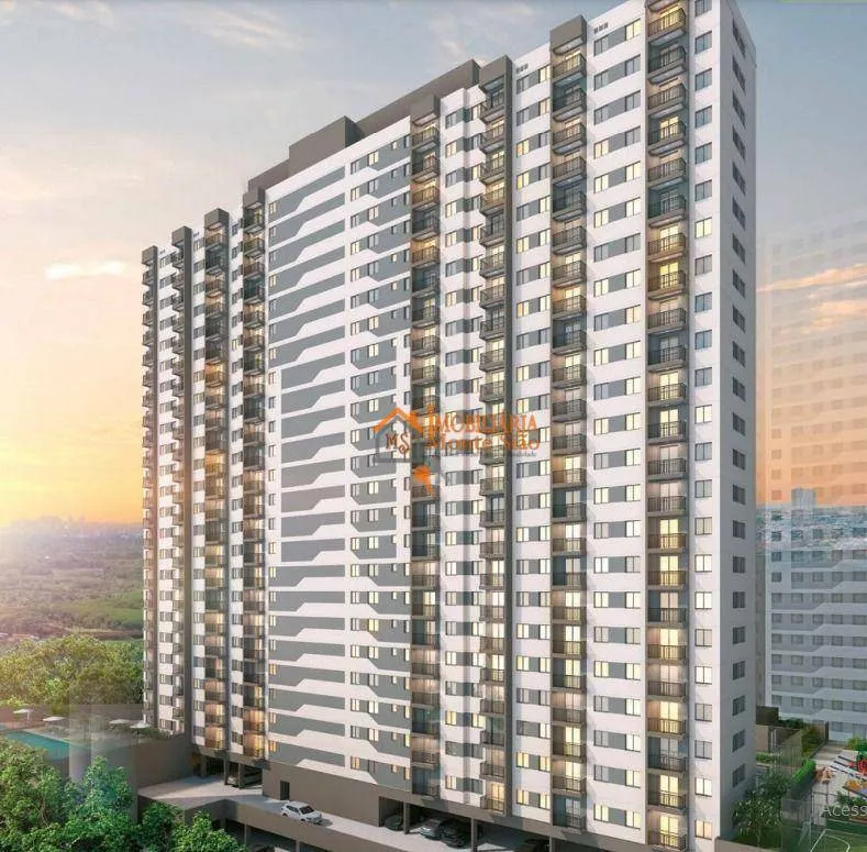 Imagem Apartamento com 2 dormitórios à venda, 37 m² por R$ 320.805,16 - Ponte Grande - Guarulhos/SP