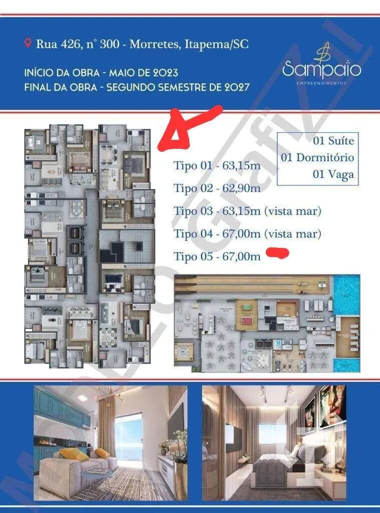 Imagem Apartamento à venda, no Alfa romeo em Itapema, Morretes, com 2 quartos, 67m2