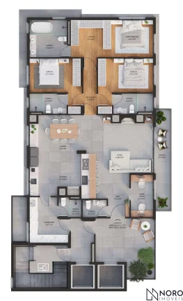 Imagem Exclusivo Apartamento de 175 m² - 1 por Andar, 3 Suítes e Infraestrutura Complet