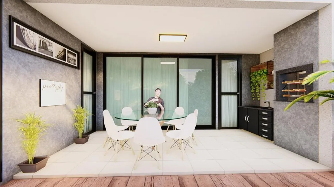 Imagem Casa de alto padrão em condomínio na Aparecidinha, Sorocaba-SP: 3 quartos, 3 suites, 2 salas, 4 banheiros, 4 vagas, 196m². Venha conferir!