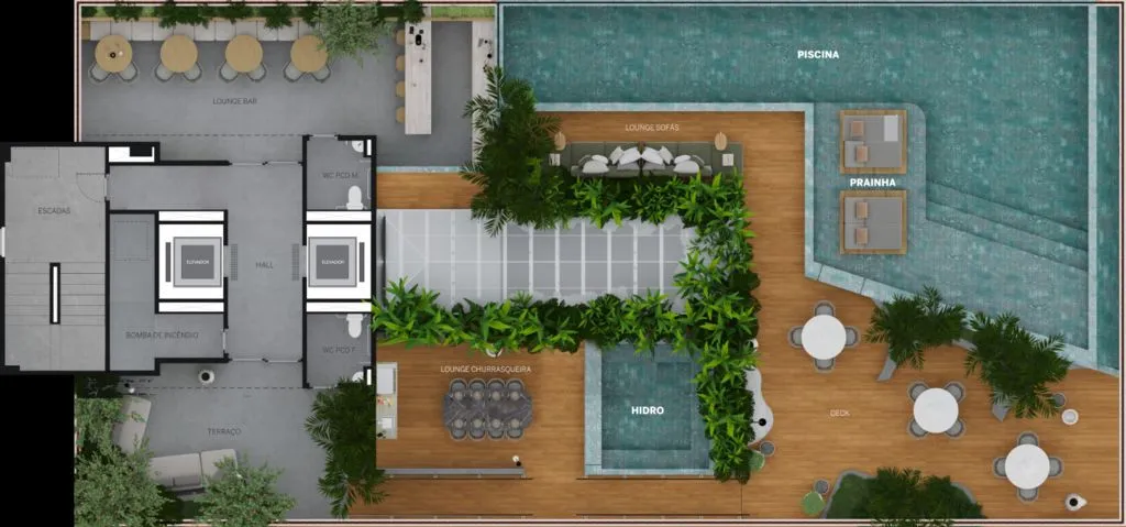 Imagem Flat à beira-mar no Bessa, com 20 m², vaga de garagem e estrutura completa de lazer e bem-estar no Sand Park.