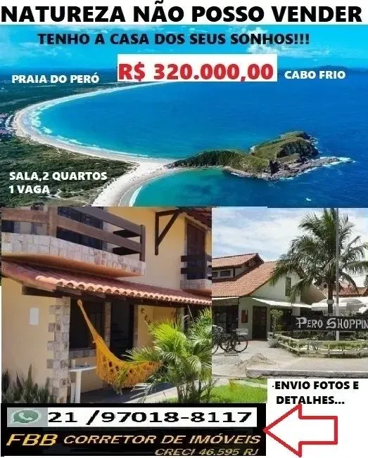 Casa de Condomínio com 2 Quartos à Venda, 78 m² em Jardim Esperança - Cabo Frio