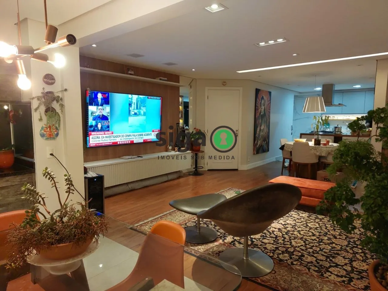 Imagem Apartamento para venda com duas suites, ambientes integrados, duas vagas de garagem e lazer completo