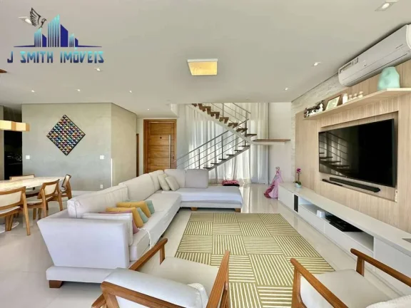 Imagem Casa 3 suítes, moderna e integrada. Escritório, lareira, piscina e gourmet!