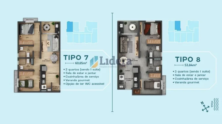 Imagem Apto - 3 Quartos - 1 Suíte - 81,03 m² - Intermares, Cabedelo/PB