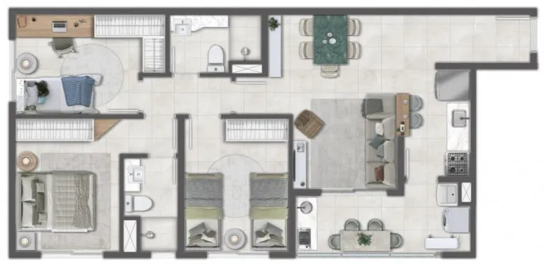 Imagem Apartamento com 2 Quartos à Venda, 52 m² em da Luz - Nova Iguaçu