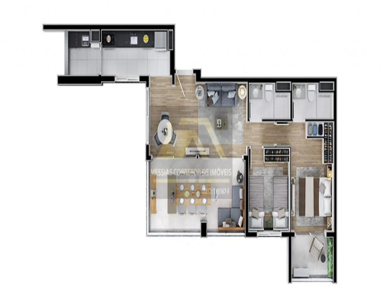 Imagem APARTAMENTO DE 3 DORMITÓRIOS SENDO 1 SUITE E 1 VAGA