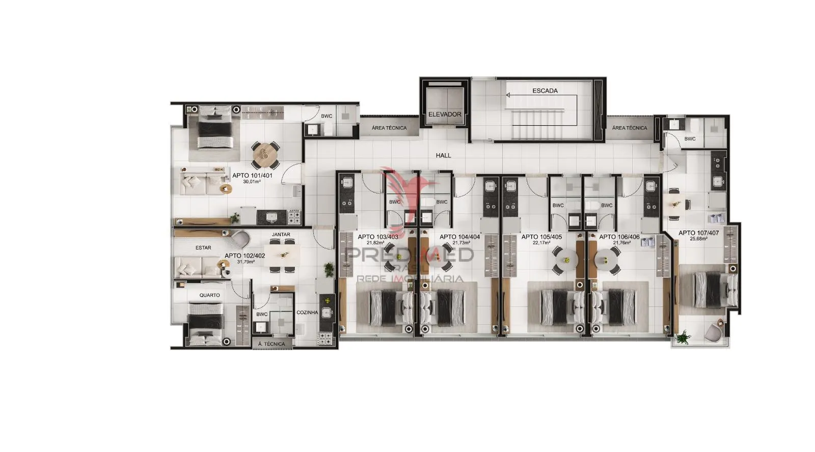 Imagem Apartamento em Intermares a apenas 350m do Mar
