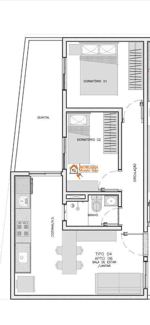 Imagem Apartamento Garden com 2 dormitórios à venda, 48 m² por R$ 285.900 - Vila Constança - São Paulo/SP