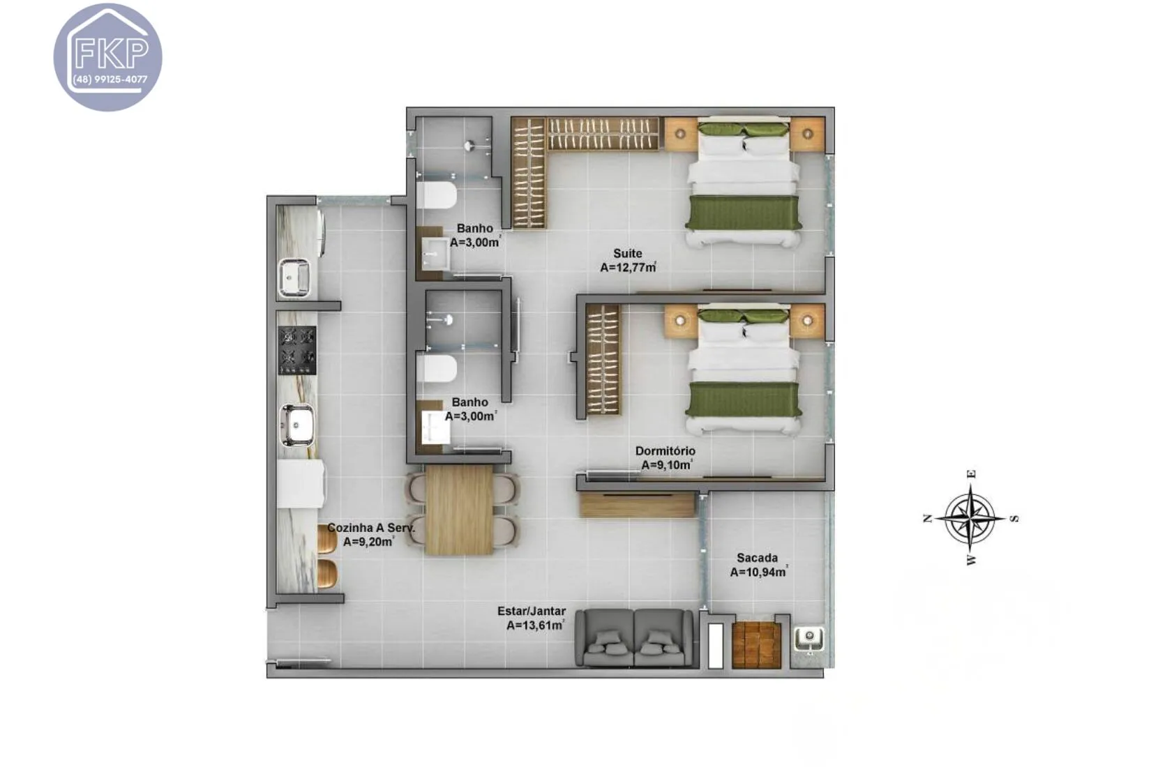 Imagem Apartamento 2 dormitórios!