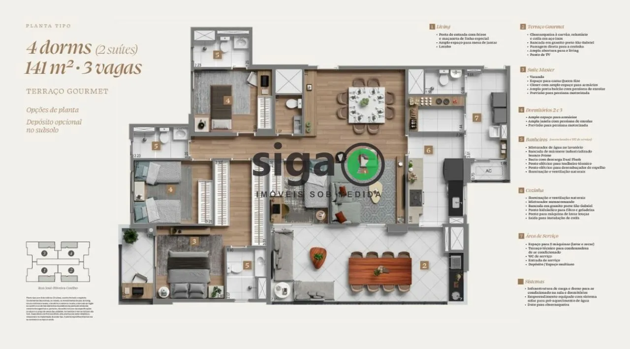 Imagem Apartamento para venda no Morumbi 04 dormitórios, São Paulo - SP