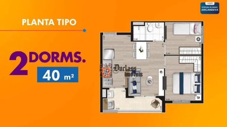Imagem Apartamento com 2 dormitórios à venda, 40 m² por R$ 338.500,00 - Jardim Arize - São Paulo/SP