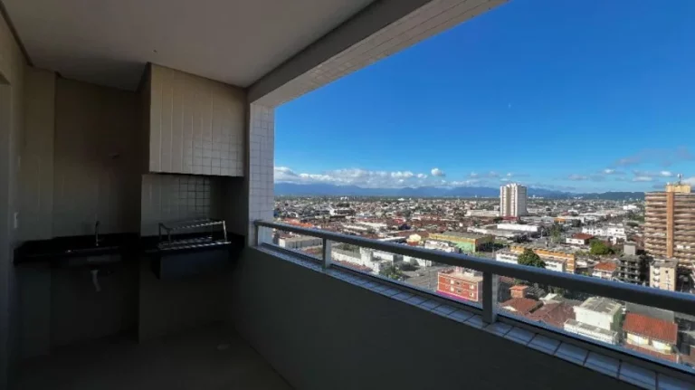 Imagem Apartamento 1 suíte, sala com sacada gourmet, imóvel à venda no Bairro Tupi/Praia Grande, apartamento com vaga de 1 garagem, Lazer completo c/ quadra poliesportiva. Á venda Imobiliaria Consulte Imoveis.