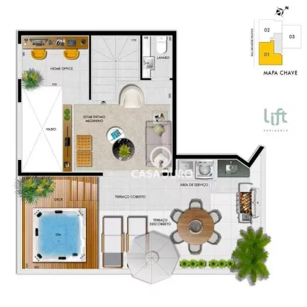 Imagem Cobertura à venda, 121 m² por R$ 1.220.000,00 - Serra - Belo Horizonte/MG