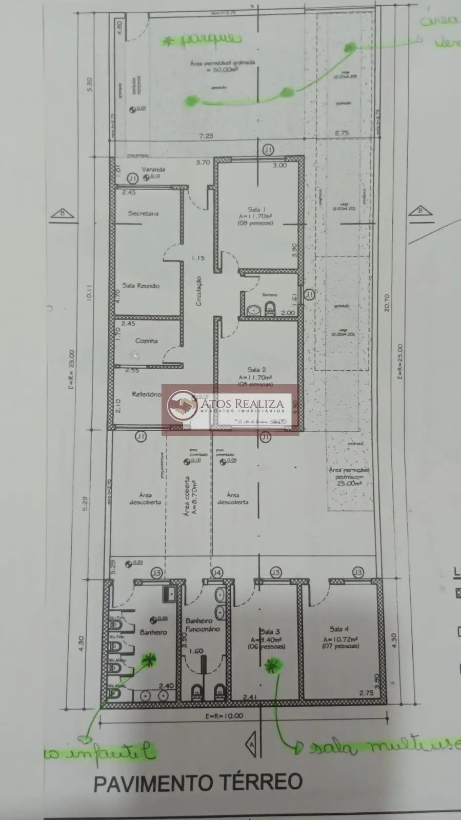 Imagem Passo o Ponto Comercial Escola comporta 60 alunos no Parque das Árvores - 220m²