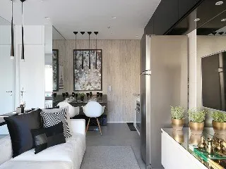 Imagem Apartamento à venda no Centro de São Bernardo do Campo-SP: 1 quarto, 1 suíte, 1 banheiro, 1 vaga de garagem - 42m². Condomínio Mondial Home.