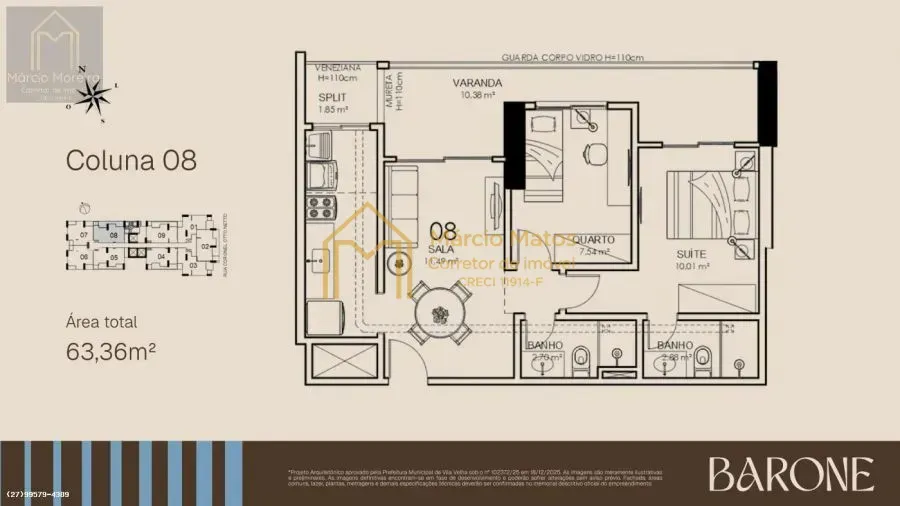 Imagem APARTAMENTO PARA VENDA EM VILA VELHA, JOCKEY DE ITAPARICA, 2 DORMITÓRIOS, 1 SUÍTE, 2 BANHEIROS, 1 VAGA